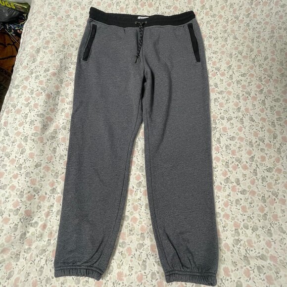 Old Navy Men's L Zipper Pocket Jogger Pants Gray w Black Trim - Picture 1 of 15